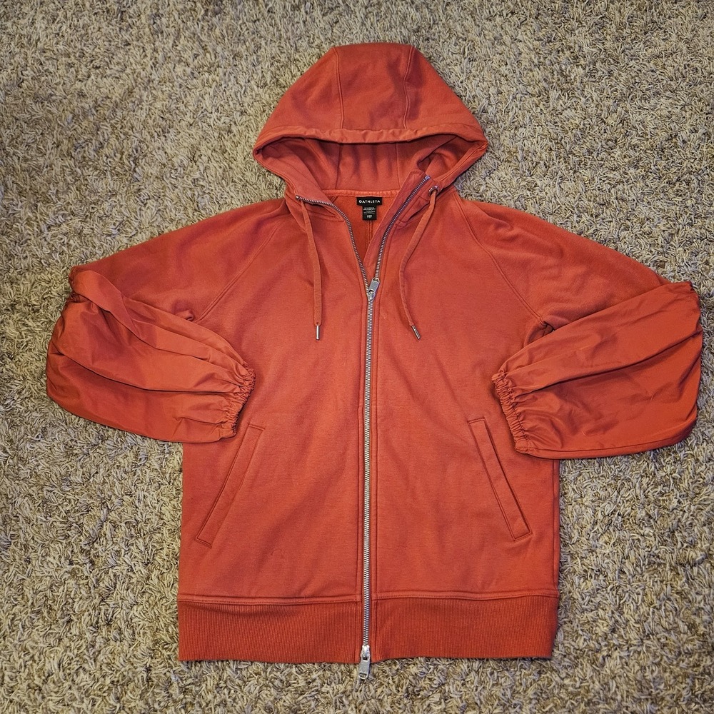Athleta Hoodie Women's Size XXS On My Way Triumph Red Full Zip Sweatshirt